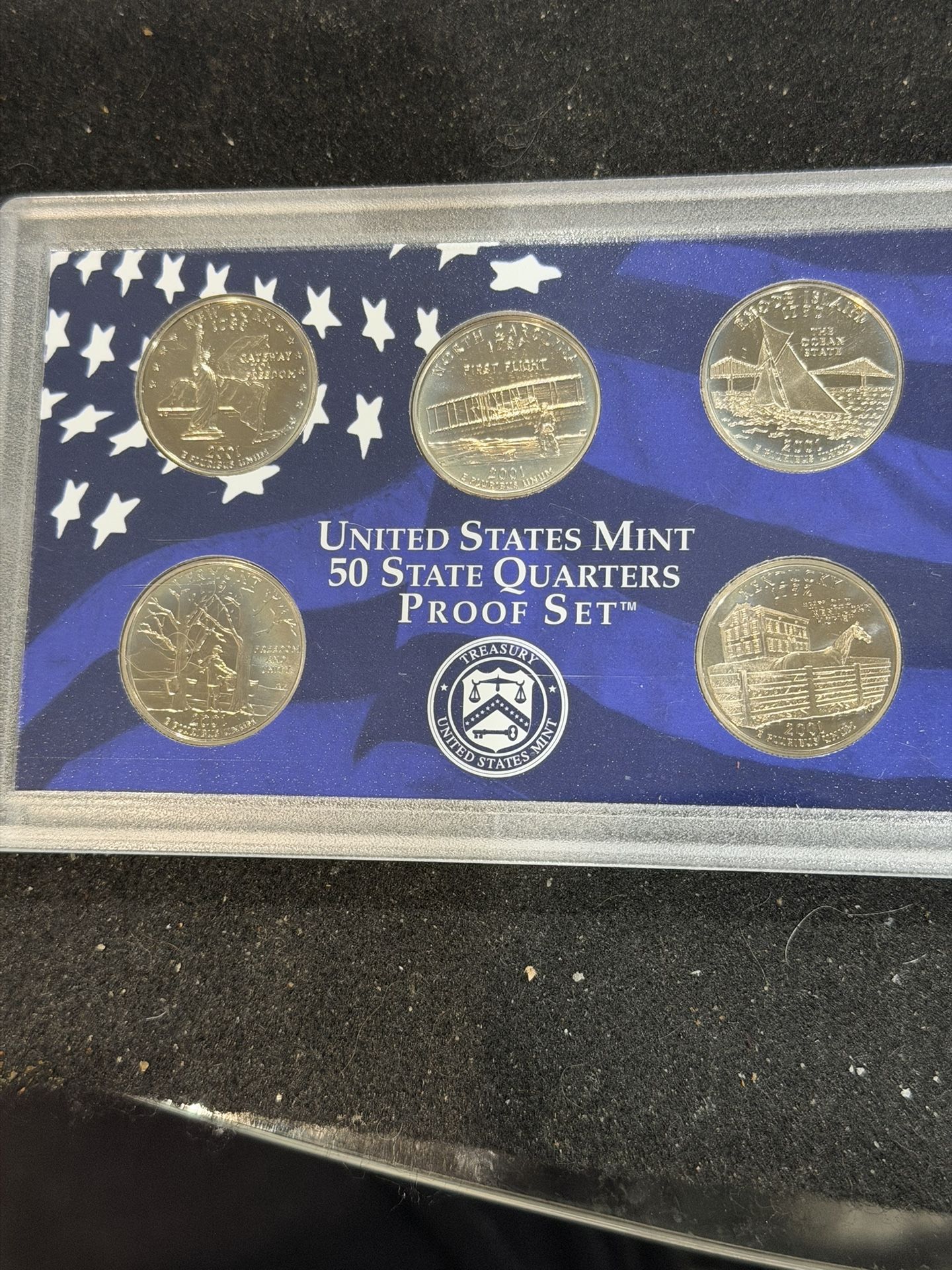 2001 S Gem Proof State Quarters In Original Government Package No Envolope