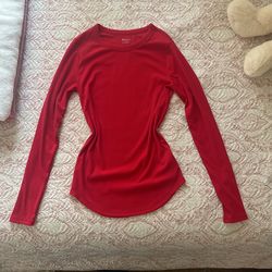 Long sleeve red shirt
