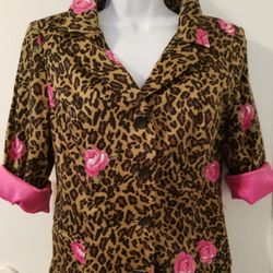 New size 10 leopard blazer