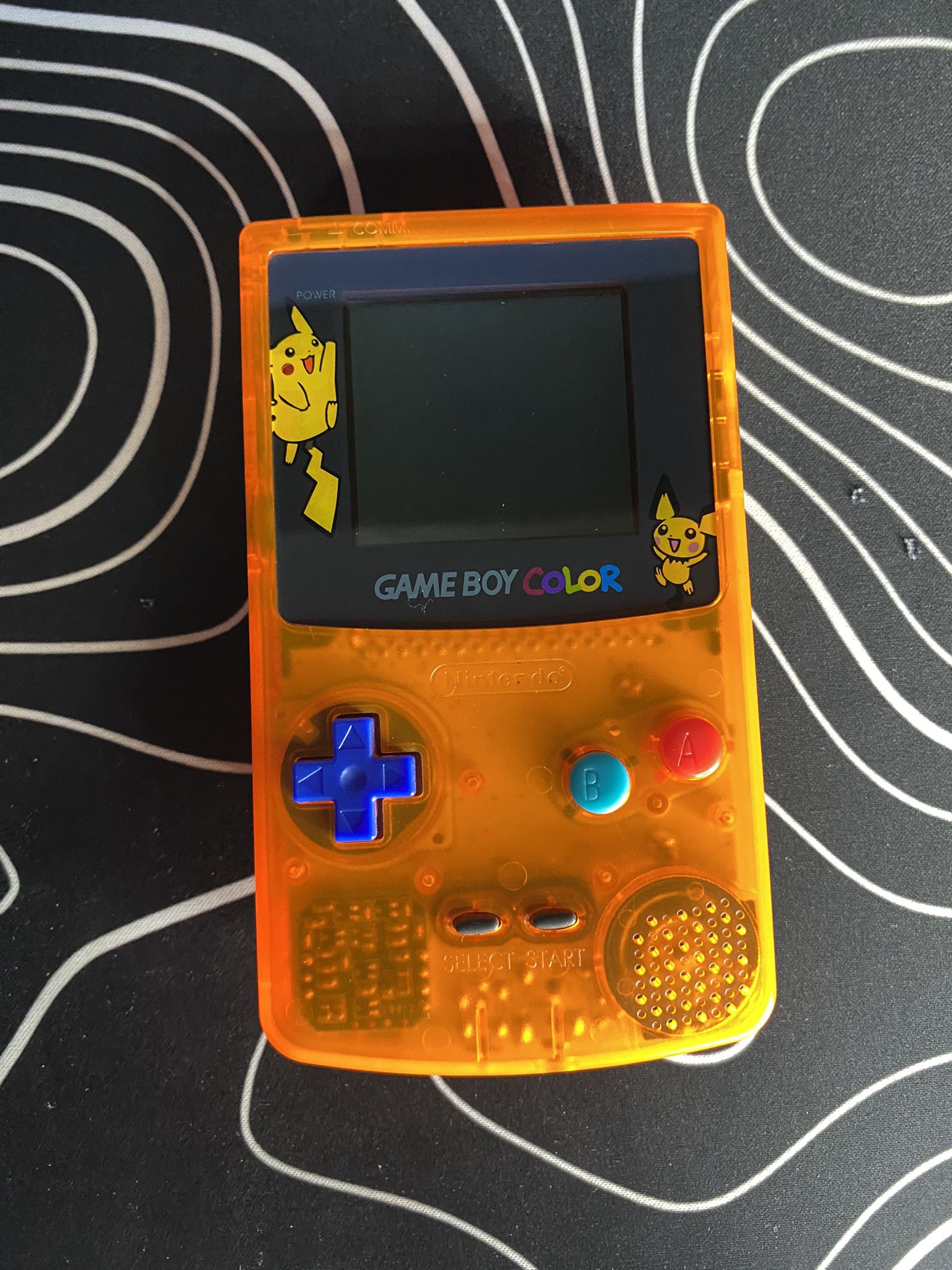 Gameboy Color Pokémon Special Pikachu Edition Nintendo System Console - Orange 