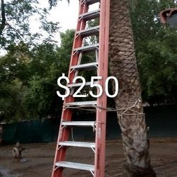 $250 Ladder Fiberglass Twin Sided Step 16 Feet Tall Great Condition 