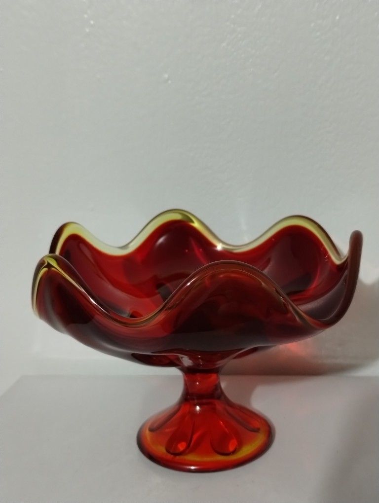 MID CENTURY MODERN VIKING PEDESTAL BOWL 7"×5"