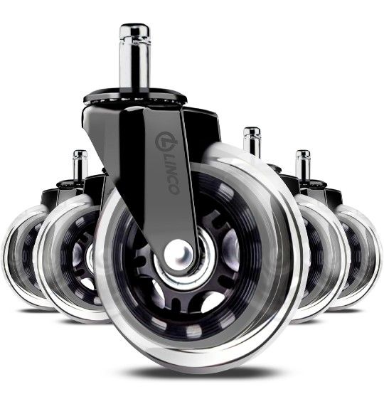 Brand New LINCO 3” Rollerblade Office Chair Wheel - Set of 5 Office, Gaming Chair Wheel Replacement - 600 lbs. Capacity
Brand new
Pick up from Samm