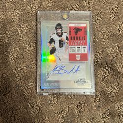 Kurt Benkert Rookie Ticket Auto