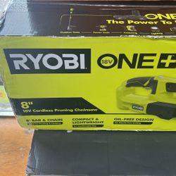 Ryobi One+ 8 in. 18-Volt Lithium-Ion Battery Pruning Chainsaw (Tool-Only)