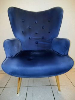 High back velvet chair (great for bedrooms)