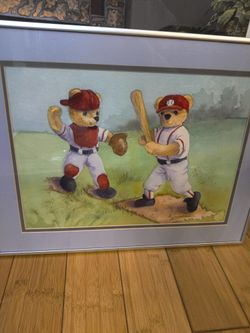 Kids Bear Baseball Photo