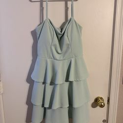 Mint green flowy dress
