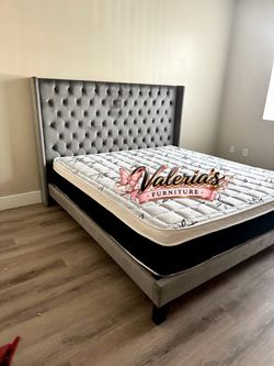 New king bed frame with mattress