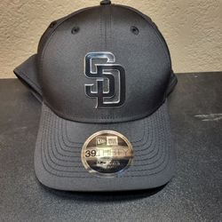 *NEW* New Era 39THIRTY MLB San Diego Padres Metallic Logo Hat Cap Size Large/XL