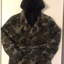 Men’s American Rag Layered Camo Peacoat from Macy’s — Size Large