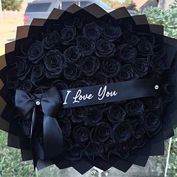 Black Roses Ramo Buchón