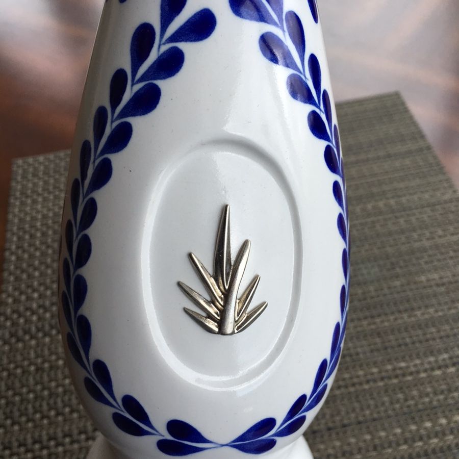 Tequila Clase Azul Reposado Empty Decorative Bottles, Talavera Pottery
