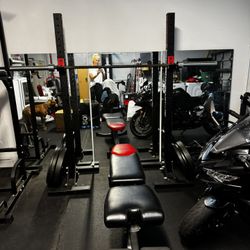 True Strength Adjustable Squat Rack Bench Combo