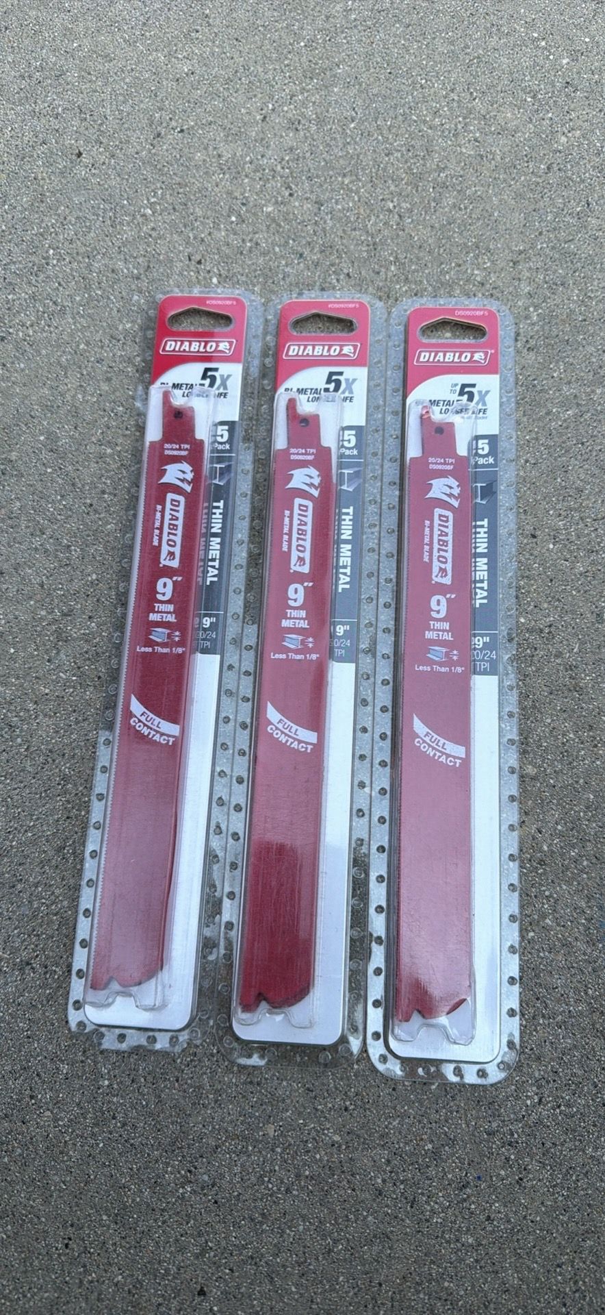 DIABLO 9 in. 20/24 TPI Bi-Metal Reciprocating Saw Blades for Thin Metal