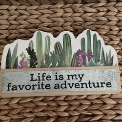 Succulent Tabletop Sign Decor