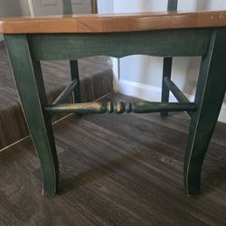 Green Ladderback Wood Chair