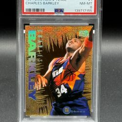 1994-95 Skybox Emotion N-Tense #4 Charles Barkley PSA NM-MT 8