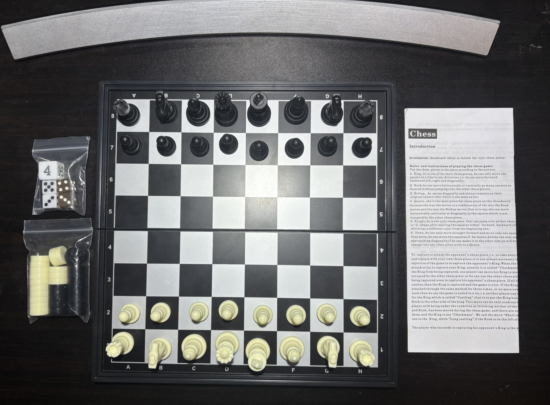 3-in-1 Magnetic Chess / Checkers / Backgammon Set – Complete