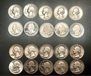 (20) Mixed dates silver Quarters