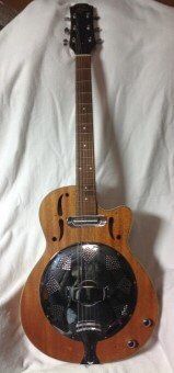 Rogue Mahogany natural finish dobro/resonator guitar