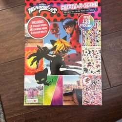 Miraculous Ladybug Coloring/Sticker Book 