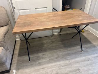 West Elm wood small dining table or desk