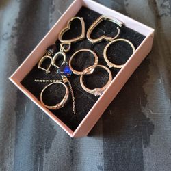 925 Earrings Necklace Rings