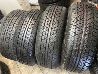 SET DUNLOP GOOD USED 265/70/17 SEMI NEW 95%TREAD LIFE $280 PRICE INCLUDES PROFESSIONAL INSTALLATION AND TAX