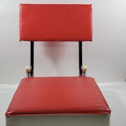 Vintage KR Industries Green/Red  Folding Padded Bleacher Stadium Boat Seat
