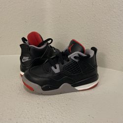 Jordan Retro 4 Bred Size 8c Toddler