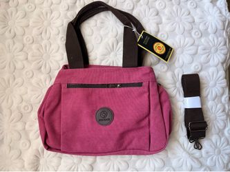 Hobo Handbags Canvas Crossbody Bags for Women Multi Compartment, Triple Zip Pockets