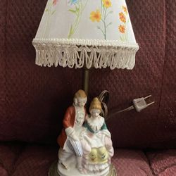 Small Vintage Porcelain Lamp