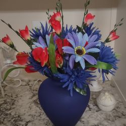 Beautiful Blues Artificial Flower Arrangement
