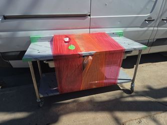 Table, Prep, 2 drawers, Casters NEW