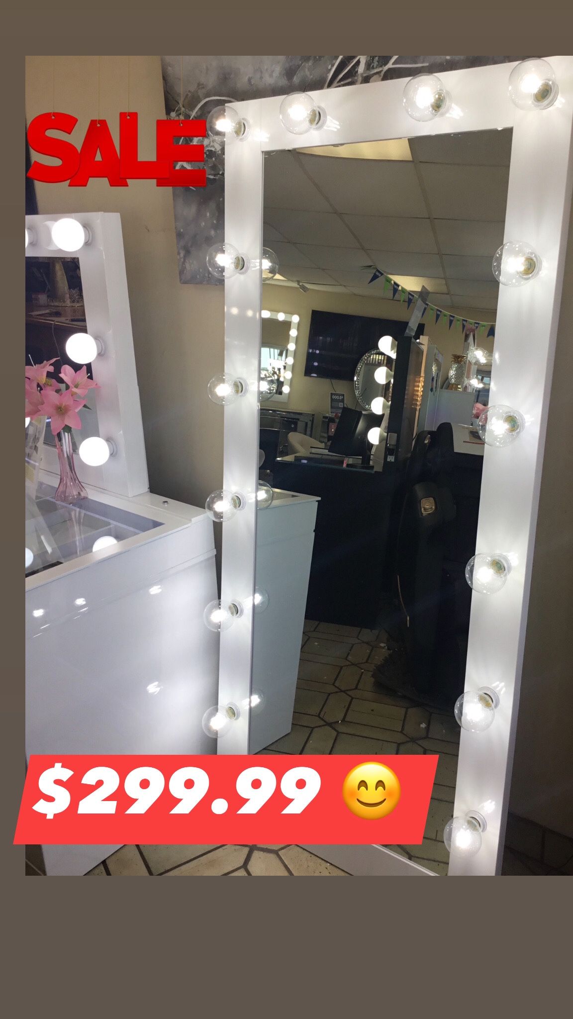 Tall LED stand Up Mirror (SALE $299.99)