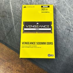 CORSAIR - VENGEANCE 32GB (1x32GB) DDR5 5600MHz C48 SODIMM Desktop Memory - Black