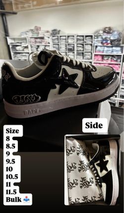 BAPE Bapesta Low-Top Sneakers Black White
