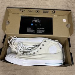 NEW Converse Chuck Taylor All Star Canvas High Top Off White Black Beige Size 11