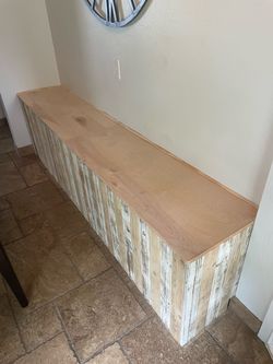 Extra Long Solid Wood Rustic Farmhouse Bench