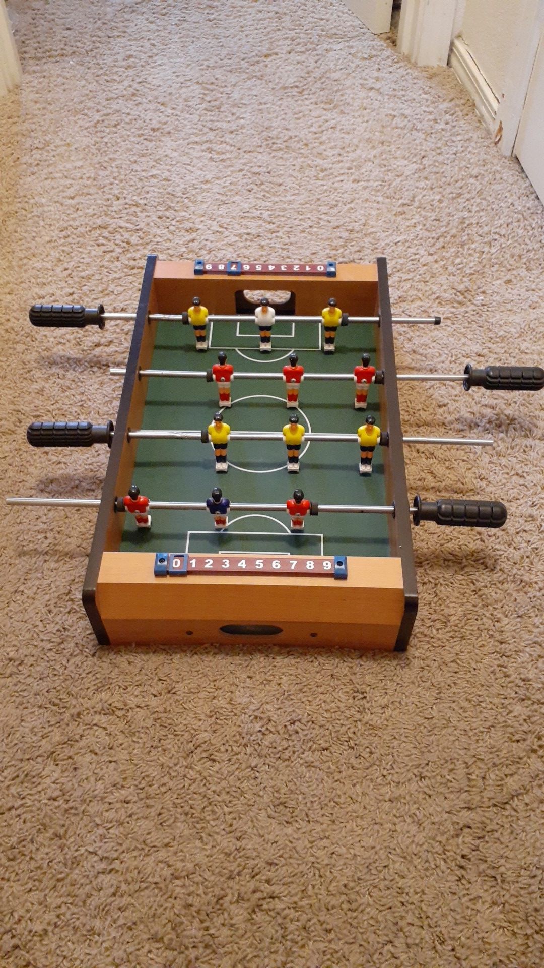 Mini football table . Missing balls