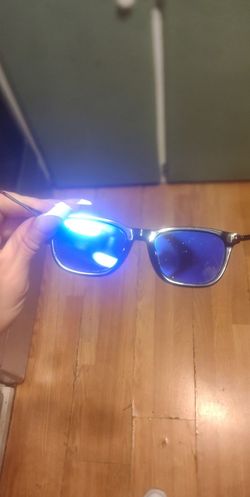 Sunglasses with Blue Mirrored Lenses