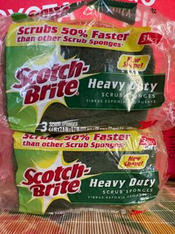 Scotch-Brite heavy duty scrub sponges