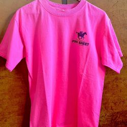 The Saratogian Pink Sheet Anvil T Shirt, Vintage 1990s