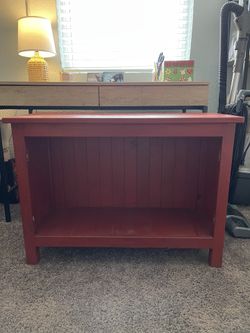 Wooden Red Console Table