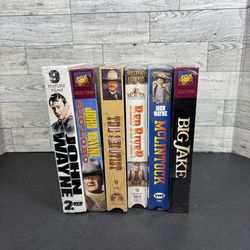 Vintage John Wayne SEALED VHS TAPES A LOT OF SEVEN