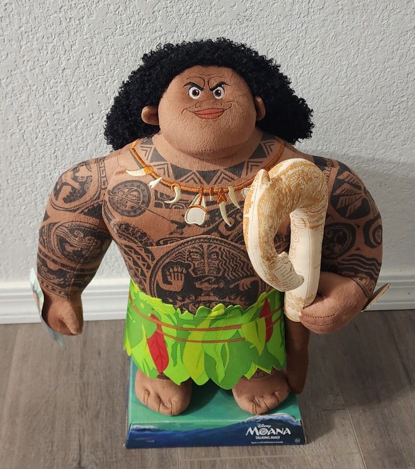Disney Moana Talking Maui Plush Large Doll - NEW