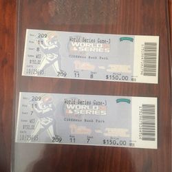 Phillies 2005 World Series Tickets (2)
