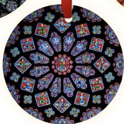 Chartres Cathedral Stained Glass Ornament-NEW