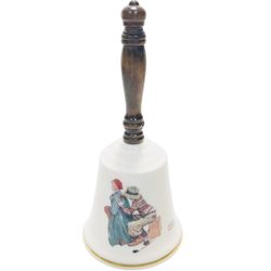 GORHAM Fine China Vintage 1987 Porcelain & Wood Norman Rockwell “The Artist” Hand Bell